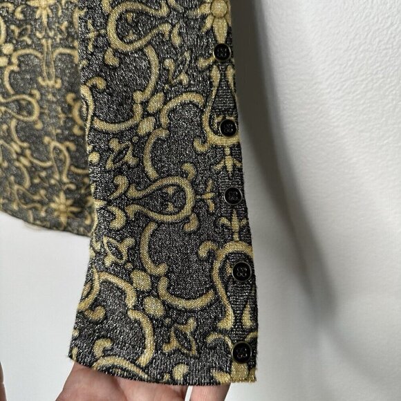 J McLaughlin Long Sleeve knit top Size M Metallic - Picture 2 of 9